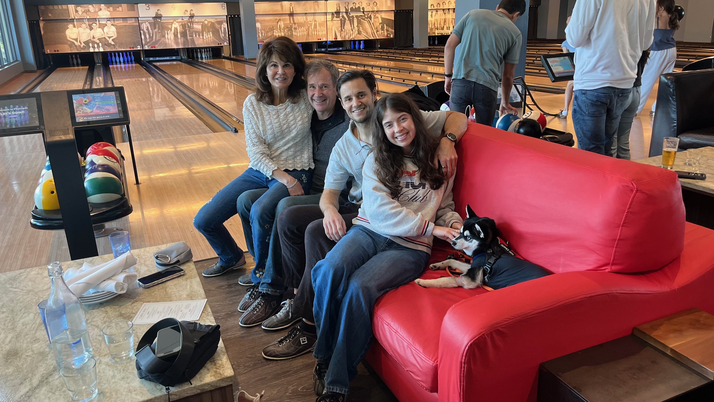 Bowling with family